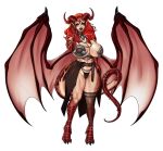  artwithmoira bat_wings claws corruption_of_champions corruption_of_champions_ii demon_girl horns original_character pointy_ears red_hair succubus yellow_eyes 