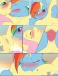  anal blush comic cutie_mark fluttershy friendship_is_magic licking my_little_pony pussy rainbow_dash rainbow_hair yuri 