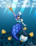 breasts fish mega_man mega_man_9 mermaid rockman rockman_9 splash_woman trident underwater weapon 