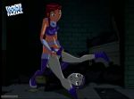 2_girls anal_insertion dildo dildo_in_ass dildo_in_pussy double_insertion famous-toons-facial female_only multiple_girls raven_(dc) sex starfire teen_titans vaginal_insertion yuri
