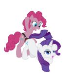  anal_penetration friendship_is_magic gif my_little_pony pinkie_pie rarity_(mlp) strap-on 