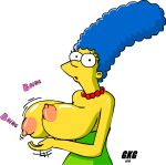  big_breasts breasts gkg marge_simpson tagme the_simpsons transparent_background yellow_skin 