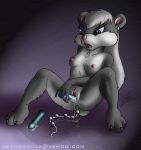  anal_beads female furry kadie_bear masturbation netherwulf_(artist) pussy pussy_juice sex_toy solo vibrator 