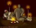  ass bondage candle female furry kadie_bear netherwulf_(artist) pussy solo top-down_bottom-up uncensored 