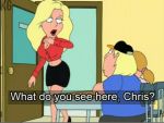  blonde_hair breasts chris_griffin classroom cleavage family_guy funny gif lana_lockhart school 