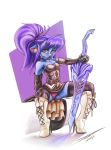  female fenrir furry panties solo sword weapon white-devil_(artist) 