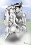  2004 alicia_rankin_(artist) artist_name ass couple duo female fur furry male multiple_tails tail tongue tongue_out 