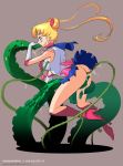 1girl anal anal_penetration anal_sex anal_spitroast ass bishoujo_senshi_sailor_moon blonde blonde_hair blue_skirt boots clothed clothed_female elbow_gloves female gloves greengriffin heeled_boots high_heel_boots long_hair no_panties oral oral_sex plant rape sailor_moon serafuku skirt skirt_lift spitroast suspended_in_midair tentacle tentacle_in_mouth tentacle_rape tentacle_sex tentacles tsukino_usagi twintails usagi_tsukino vines