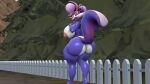  1girl 2018 3d animal_ears animal_humanoid anthro anthro_only ass backwards big_ass big_breasts breasts bubble_ass bubble_butt butt_crack day erect_nipples female_only fence fifi_la_fume forest furry furry_ass furry_breasts furry_ears furry_only furry_tail grin half-closed_eyes huge_breasts kennythebobcat looking_back mammal mammal_humanoid nature no_humans nude nude nude_female pink_nose purple_fur purple_hair sexy sexy_ass sexy_body sexy_breasts sfm skunk smelly_ass smile smiley_face tiny_toon_adventures warner_brothers 