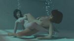 2girls crossover mei-ling_zhou mei_(overwatch) nipples nude overwatch pool scissoring scooby-doo tagme underwater underwater_sex velma_dinkley weirdoway