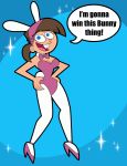  atomictiki big_breasts breasts bunny_ears bunny_girl bunny_tail bunnysuit cleavage female genderswap solo the_fairly_oddparents timantha timantha_turner timmy_turner 