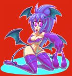  1girl bat_wings boots breasts cute nevarky succubus tail 