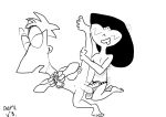  anal isabella_garcia-shapiro monochrome nude pegging penis phineas_and_ferb phineas_flynn strap-on the_and 
