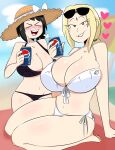  2_girls big_breasts female_focus female_only huge_ass huge_breasts jinu long_hair naruto naruto_shippuden shizune short_hair tagme thick thick_thighs tsunade voluptuous wide_hips 
