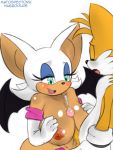  1boy 1girl 5_fingers anthro areola bat bat_wings blue_eyes blush breasts canine closed_eyes cum cumshot edit ejaculation erect_nipples erection female fox gloves habbodude hair hedgehog hetero huge_breasts interspecies male male/female matospectoru miles_&quot;tails&quot;_prower nipples nude open_mouth orgasm paizuri penis rouge_the_bat sega sex smile sonic_(series) testicles tongue white_hair wings 