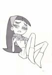 erect_nipples flat_chested monochrome nipple_pinch nipples small_breasts the_fairly_oddparents trixie_tang union_of_the_snake