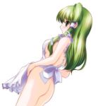  apron female green_eyes green_hair kochiya_sanae naked_apron sanae_kochiya touhou yamaguchi_takashi yamaguchi_yuu 