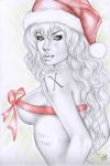  aphrodite_ix aphrodite_ix_(series) bow christmas fabio image_comics ribbon santa_hat top_cow 