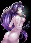 1girl ass black_gloves blue_eyes equestria_girls female female_only friendship_is_magic gloves long_hair looking_at_viewer my_little_pony nude rarity rarity_(mlp) sideboob solo 