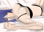bra deviantart gold_eyes konan lesya7_(artist) looking_at_viewer naruto on_bed purple_hair