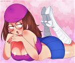 boots breasts crop_top family_guy glasses hat meg_griffin miniskirt ojenow thighs