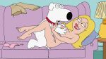  after_sex ambiguous_penetration american_dad big_breasts breast_grab breasts brian_griffin cheating_wife couch creampie crossover cum cum_in_pussy cum_inside family_guy francine_smith missionary orgasm 