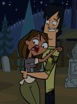 black_eyes breasts brown_hair brown_skin cartoon_network courtney_(tdi) dark-skinned_female freckles hourglass_figure latina scared short_hair thick_ass thick_legs thick_thighs total_drama_island trent_(tdi) xxbetelgeuse