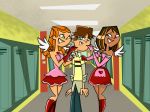 breasts brown_hair brown_skin cartoon_network cody_(tdi) courtney_(tdi) cupid curly_hair female green_eyes heart hourglass_figure izzy_(tdi) latina male navel orange_hair thick_ass thick_legs thick_thighs total_drama_island valentine&#039;s_day