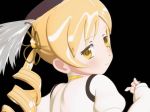  1girl 3d animated animated_gif ass blonde_hair boots bottomless breasts breasts_outside censored corset gif legwear mahou_shoujo_madoka mahou_shoujo_madoka_magica nipples oppai seismic skirt solo stockings thighhighs tomoe_mami twin_tails twintails wink yellow_eyes 