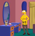  marge_simpson milf nude solo_focus the_simpsons yellow_skin 