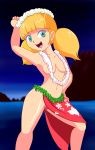  big_breasts blonde_hair blue_eyes breasts hula inspector_gadget lei penny_gadget pepipopo pigtails solo 