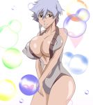 1girl big_breasts bleach breasts female_only greengiant2012 isane_kotetsu one-piece_swimsuit solo swimsuit