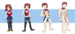 1boy 1girl 2019 ftm_transformation gender_transformation genderswap genderswap_(ftm) muscle oc original original_character penis rule_63 sequence thatfreakgivz torn_clothes transformation
