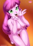 1girl breasts cheerilee cheerilee_(mlp) cum cum_on_face cum_on_hands equestria_untamed female friendship_is_magic green_eyes human my_little_pony nude open_mouth tongue tongue_out 