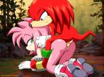  amy_rose bbmbbf doggy_position echidna female green_eyes hedgehog knuckles_the_echidna looking_at_each_other male mobius_unleashed palcomix penis pussy sega sonic_(series) sonic_the_hedgehog_(series) vaginal vaginal_penetration 