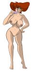 big_breasts breasts cartoon_milf disney goof_troop huge_breasts milf nipples nude peg_pete sailoranna solo white_background