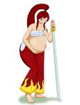 big_breasts breasts erza_scarlet fairy_tail mr-jolted pregnant sword weapon