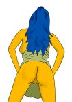  ass marge_simpson pussy solo the_simpsons white_background yellow_skin 