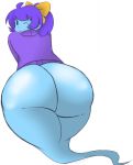  1girl ass blue_skin cute huge_ass looking_back marina_(noill) overlordzeon wide_hips 