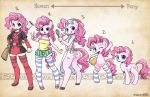:d ahoge anthro apron ball balloons belt blue_eyes chart chart_(mlp) clothing cutie_mark equine female friendship_is_magic gun headband hooves human humanized leggings looking_at_viewer my_little_pony my_little_pony_generation_4 pink_body pink_hair pinkie_pie pony shepherd0821 shirt shoes shorts simple_background skirt smile solo tail tank_top text transformation v weapon whisk