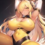  fully_clothed looking_at_viewer medium_breasts qmai_(artist) yellow_clothing 
