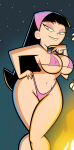  beach bikini breasts curvy grimphantom hot looking_at_viewer smile the_fairly_oddparents trixie_tang 