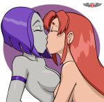2_girls dc_comics dcau female female/female female_only fluffy_(artist) kissing multiple_girls nude phillipthe2 purple_hair raven_(dc) red_hair starfire teen_titans yuri
