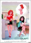  2_girls breasts cartoon comic dean_yeagle dream nude office redhead yuri 