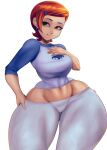  ben_10 big_ass big_breasts green_eyes gwen_tennyson red_hair thick_thighs tight_clothing toonistlyn wide_hips 