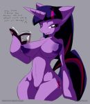  anthro areolae breasts cropped_legs cutie_mark english_text equine erect_nipples female friendship_is_magic gblastman horn horse huge_breasts large_breasts looking_at_viewer my_little_pony navel nipples nude pony purple_eyes pussy solo text twilight_sparkle_(mlp) two_tone_hair unicorn 