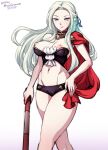 1girl areola big_breasts bra breasts breasts_outside edelgard_von_hresvelg female_focus female_only fire_emblem fire_emblem:_three_houses long_hair mina_cream minacream nintendo nipples panties solo_female solo_focus tagme video_game_character video_game_franchise white_hair