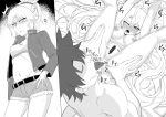  2koma abs absurd_res anilingus anus araki_jeccy ass bar_censor bed belt blush bradamante_(fate) braid breasts censored comic fate/grand_order fate_(series) fujimaru_ritsuka_(male) greyscale high_res instant_loss_2koma jacket licking long_hair midriff monochrome mordred_(fate) navel nipples nude one_eye_closed ponytail pussy pussy_juice rimjob rimming shorts straight sweat tagme trembling twin_tails very_long_hair video_game_character video_game_franchise wet wide_hips 