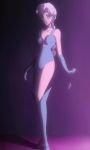  1_girl 1girl bare_shoulders berthier bishoujo_senshi_sailor_moon blue_boots blue_eyes blue_leotard boots braid braided_hair breasts earrings female female_only leotard long_hair looking_at_viewer partially_clothed sailor_moon single_braid solo standing 