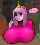  adventure_time big_breasts breast_expansion breasts jay-marvel lips nipples princess_bubblegum solo 
